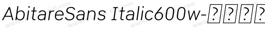 AbitareSans Italic600w字体转换